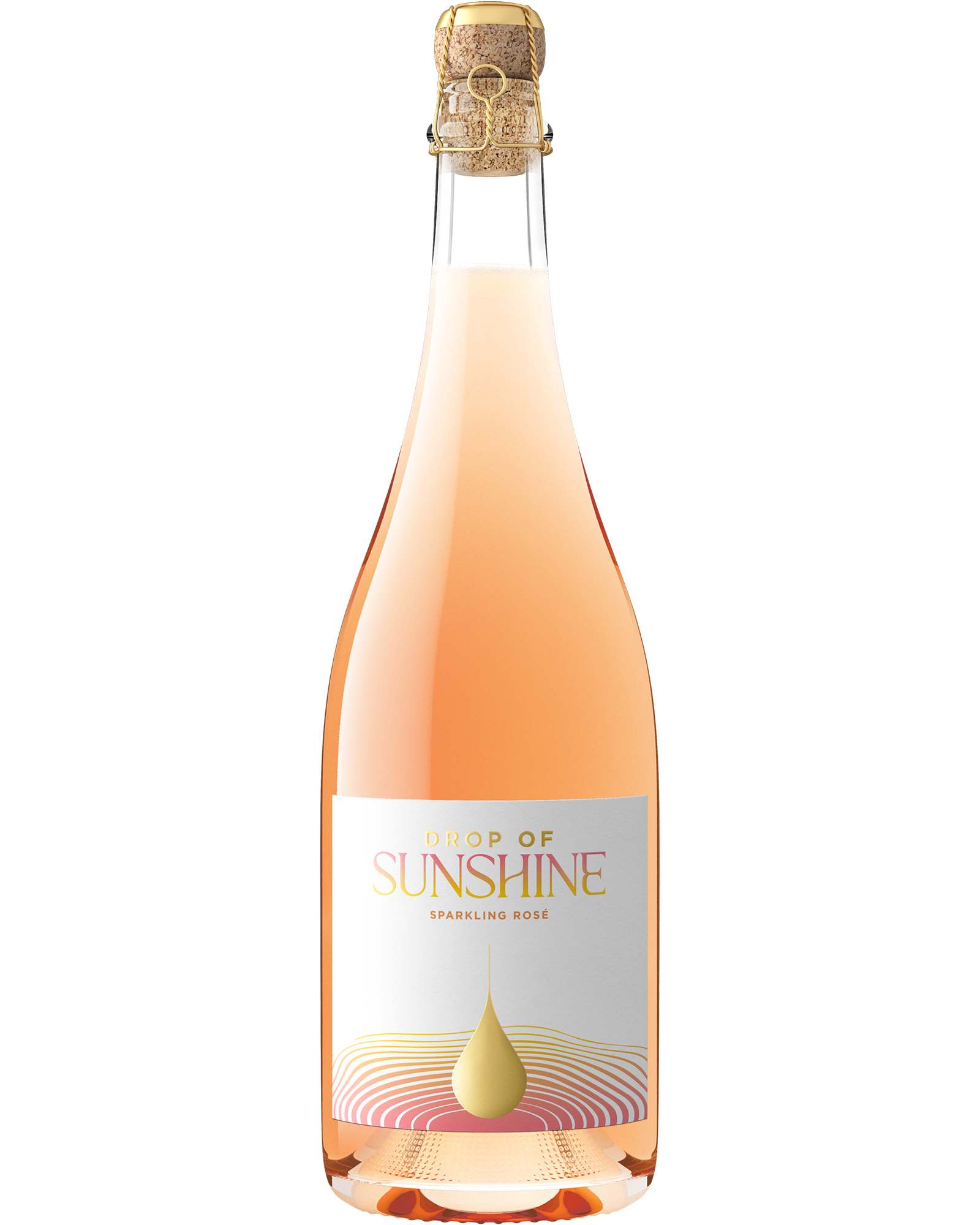 Drop of Sunshine sparkling rose bottle of wine