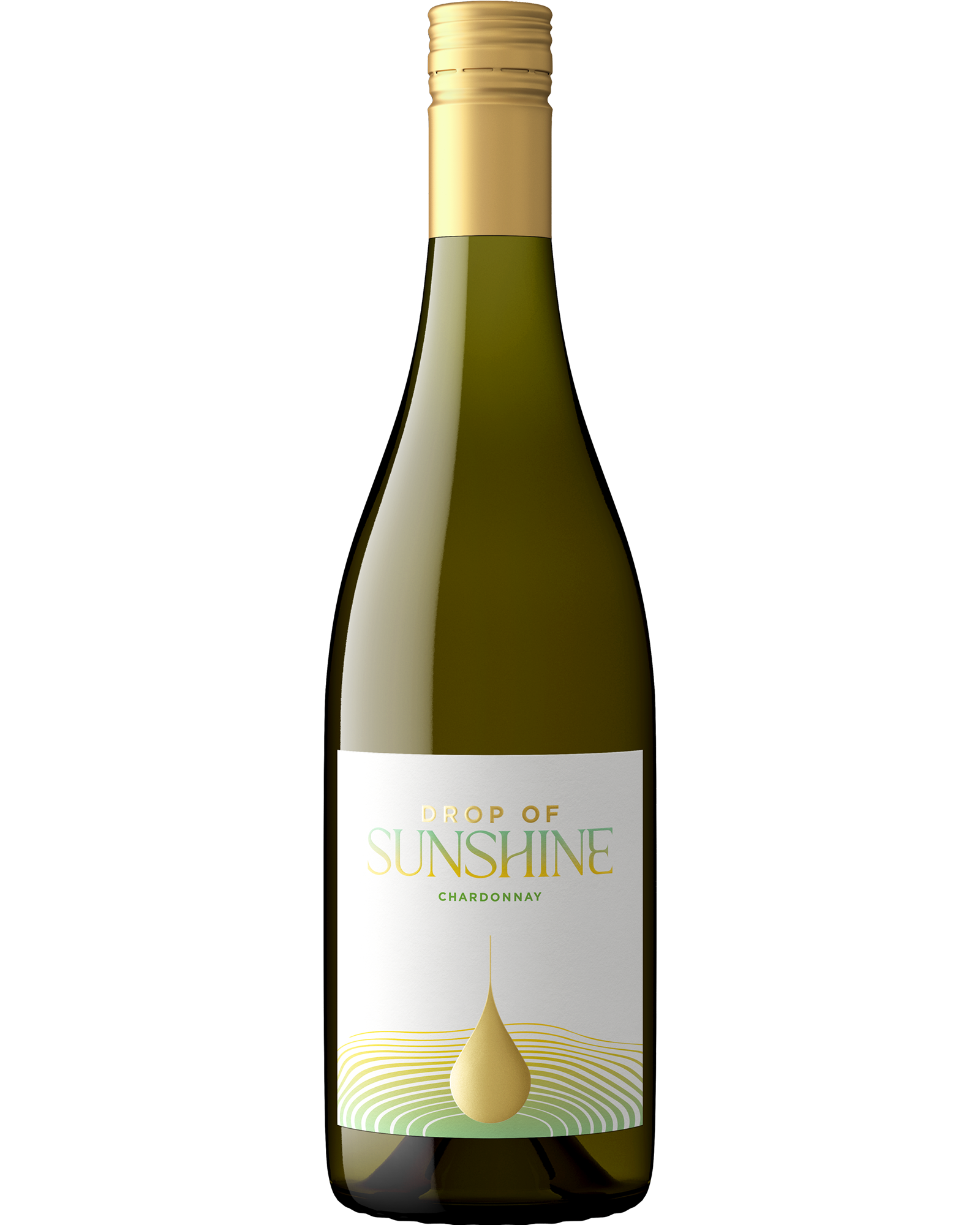 Drop of Sunshine Chardonnay bottle of white wine