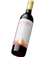 beauty shot of a Drop of Sunshine Red Blend bottle at an angle