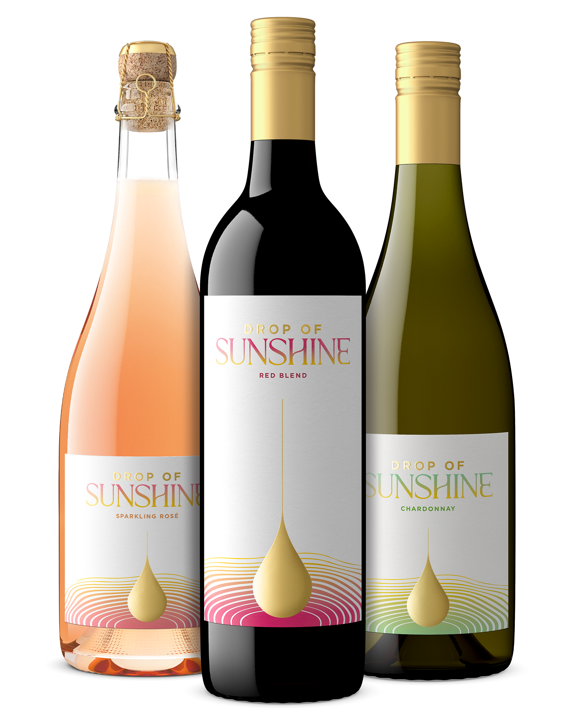 Drop of Sunshine variety pack, one bottle of each